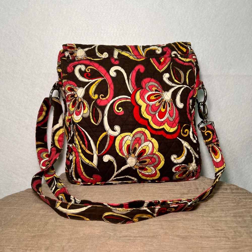 Vera Bradley Puccini Crossbody Messenger Bag retired pattern Boho Whimsigoth - Picture 3 of 11